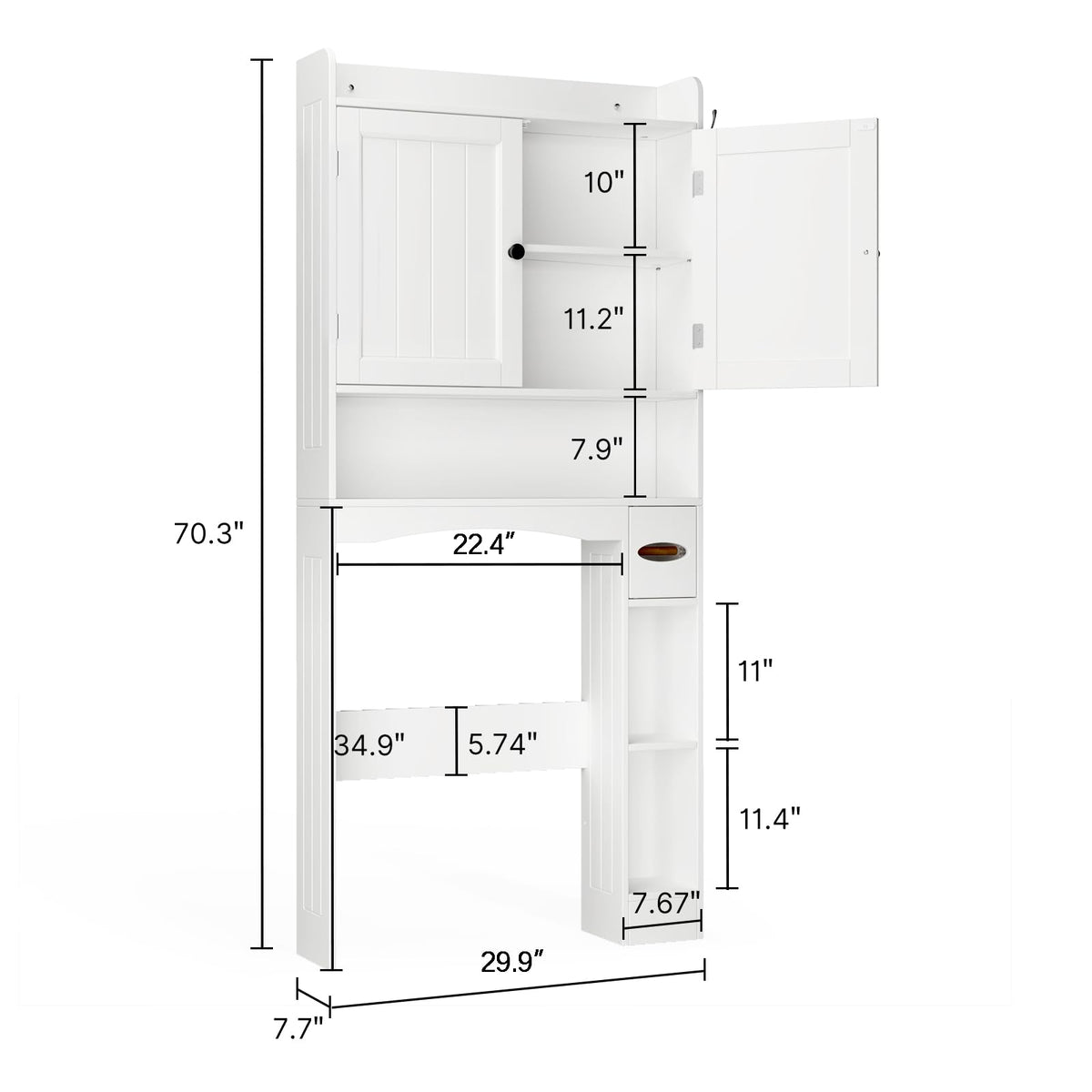 White Over The Toilet Storage Cabinet A614992