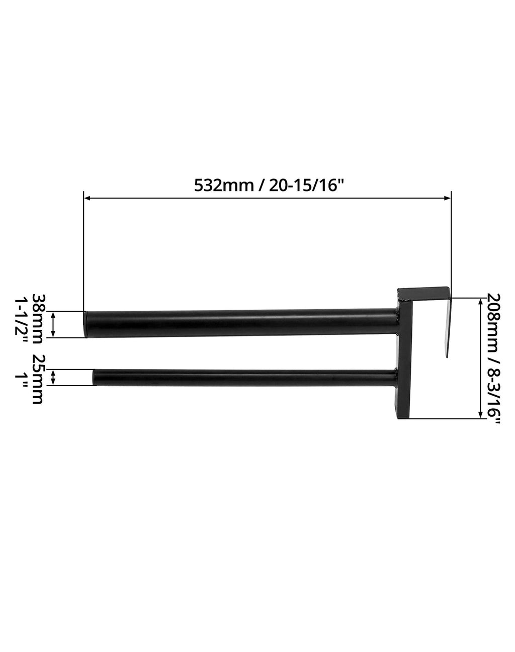 Black PVC Coated Double Saddle Rack C9396