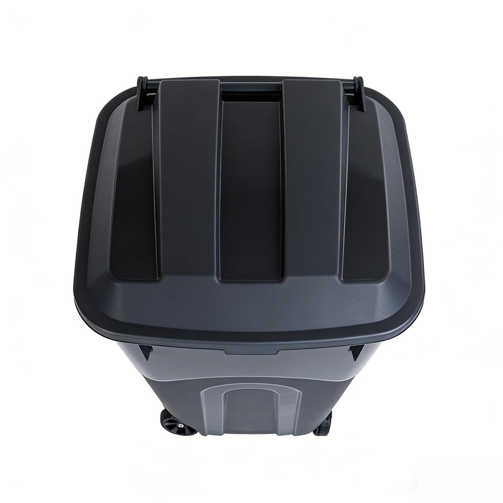 32 Gallon Wheeled Plastic Trash Can with Lid U289939