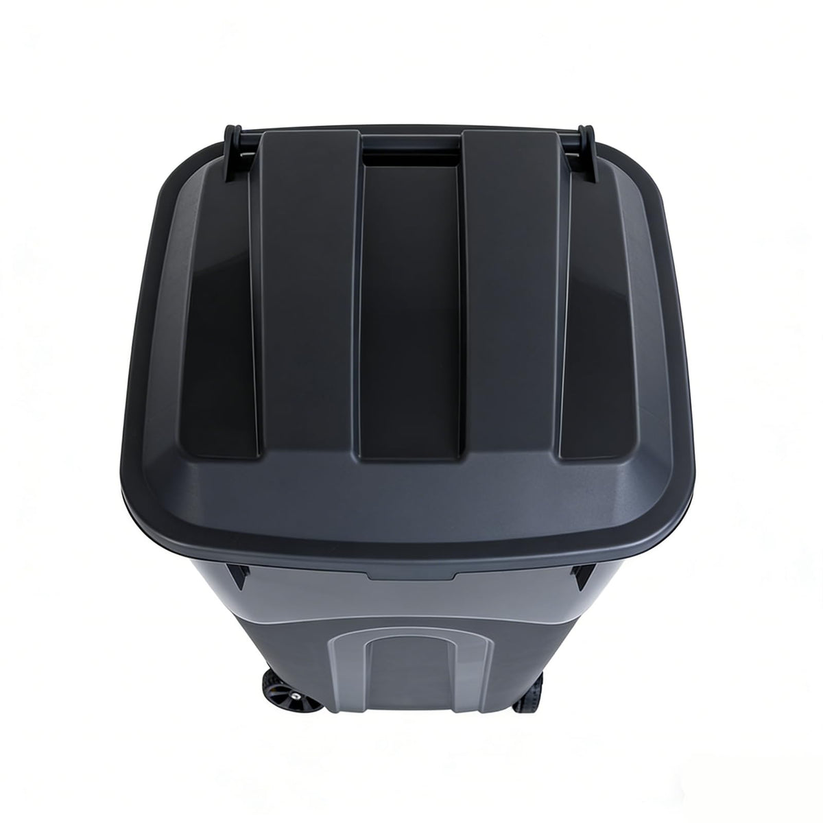 32 Gallon Wheeled Plastic Trash Can with Lid U289939