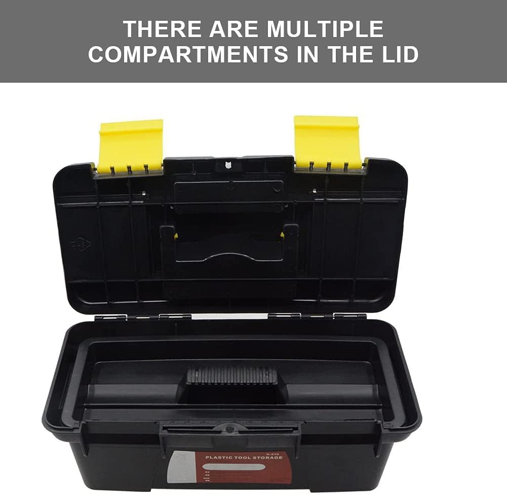10-Inch Plastic Tool Box with Removable Tray F8410