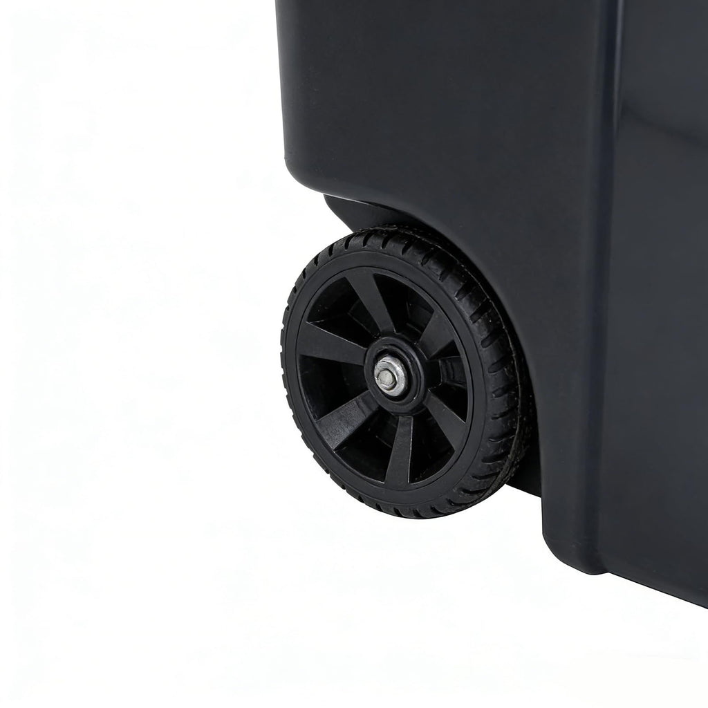 32 Gallon Wheeled Plastic Trash Can with Lid U289939