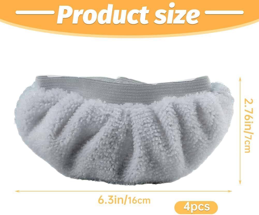 Universal Reusable Steam Cleaner Microfiber Cloth Grey 8 PCS B1660