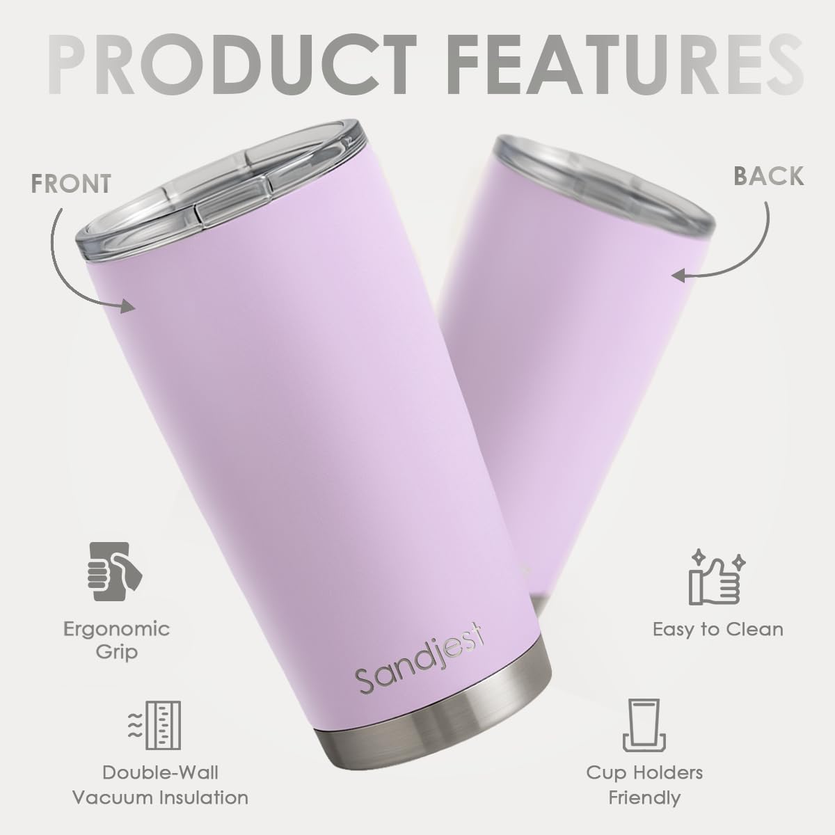 Purple 20oz Stainless Steel Insulated Tumbler V4469