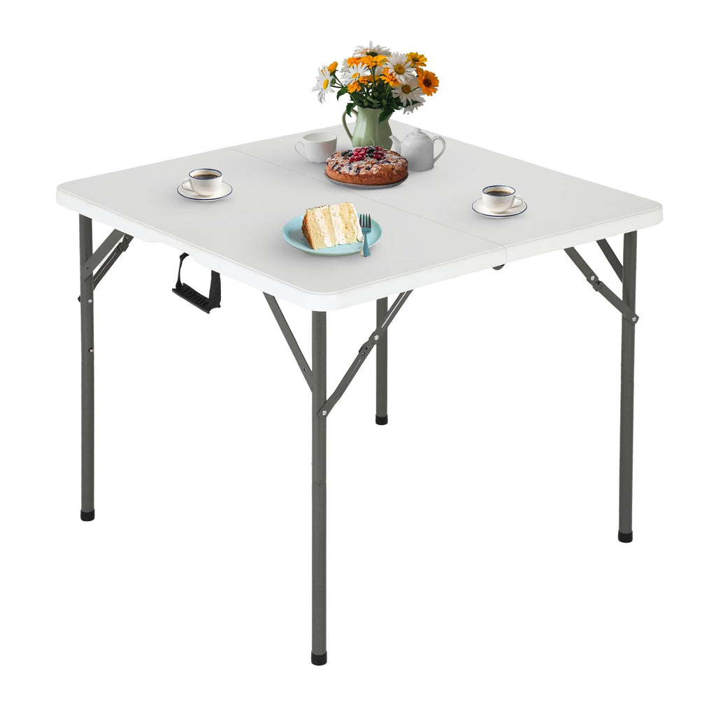 34" White Portable Plastic Folding Table I181