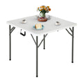 34" White Portable Plastic Folding Table I181
