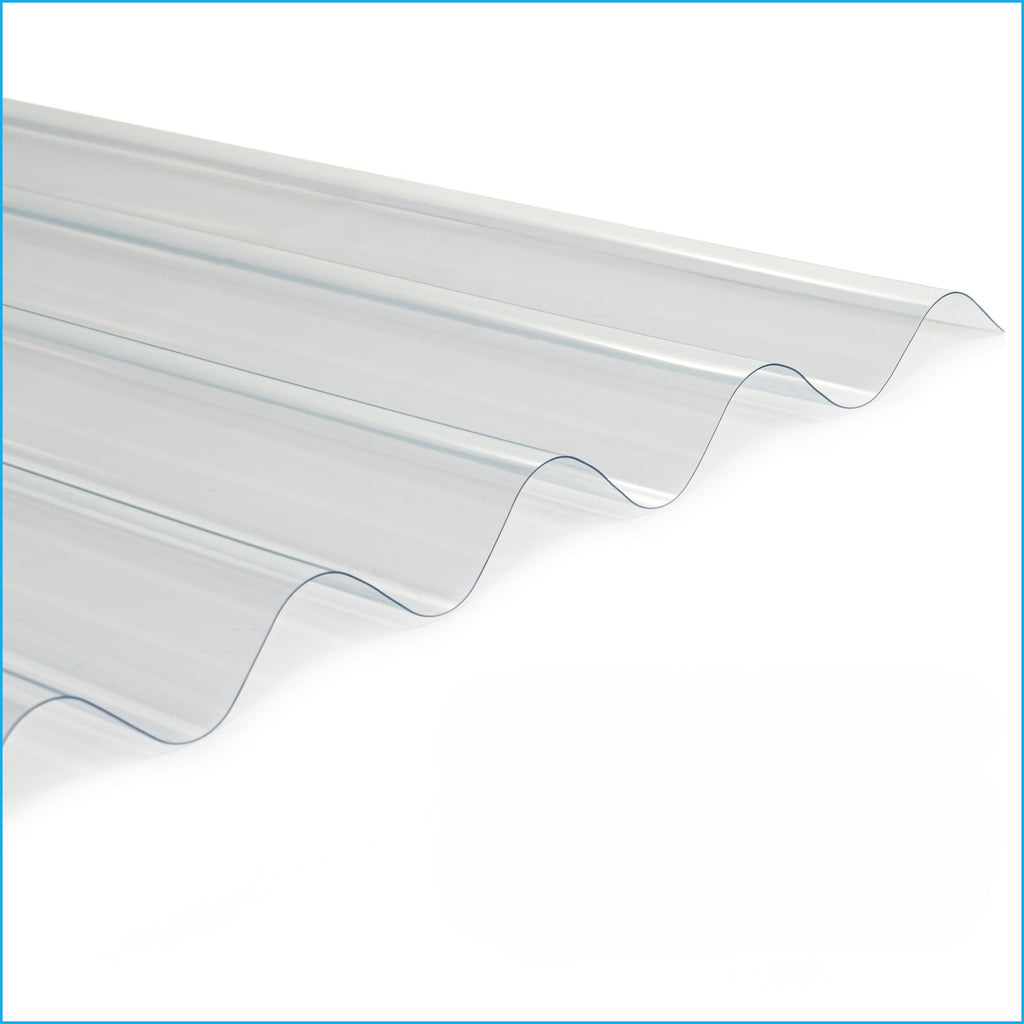 Clear Curved Polycarbonate Roofing Panels 21" W x 72" L Set of 10 V4455