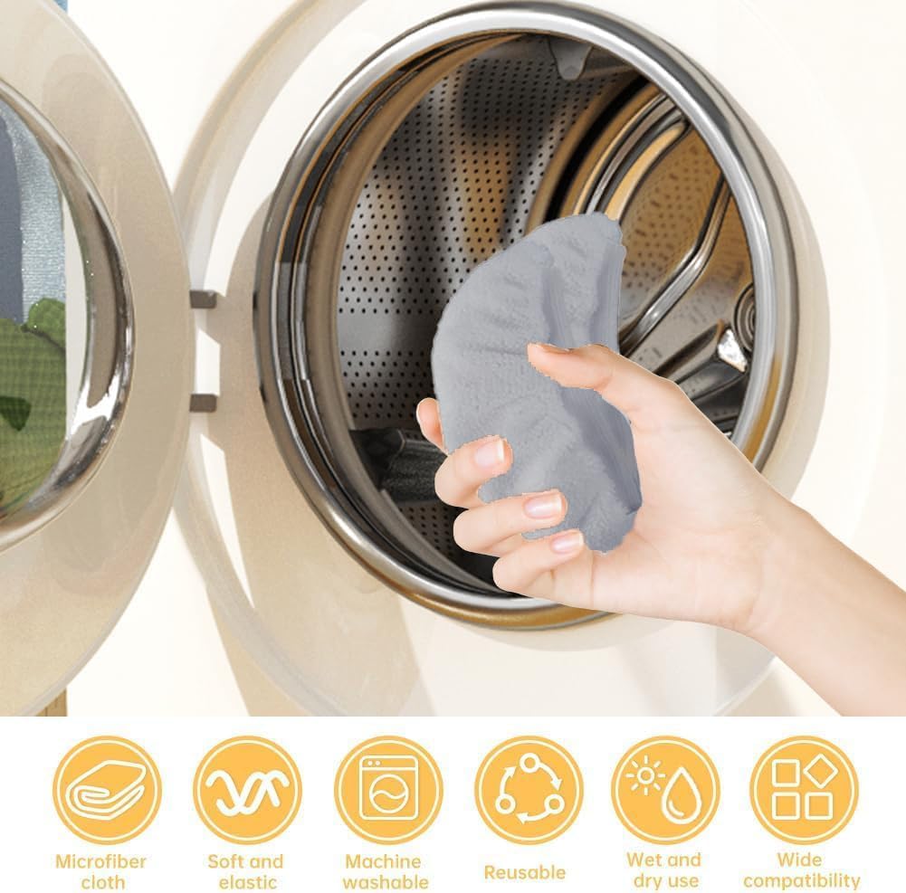 Universal Reusable Steam Cleaner Microfiber Cloth Grey 8 PCS B1660