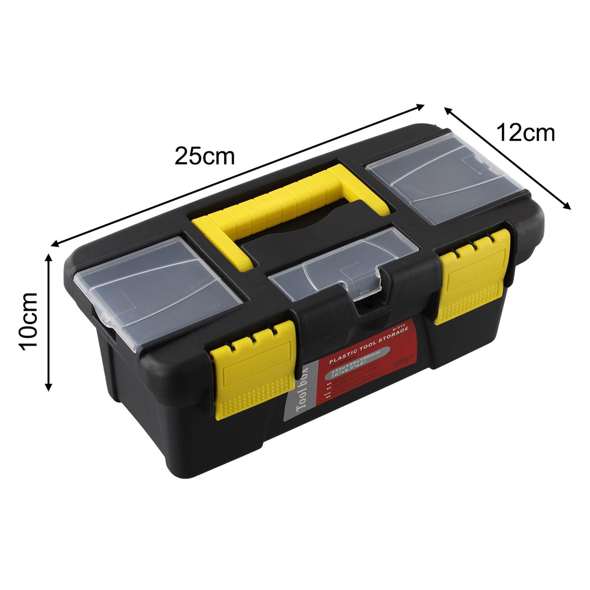 10-Inch Plastic Tool Box with Removable Tray F8410
