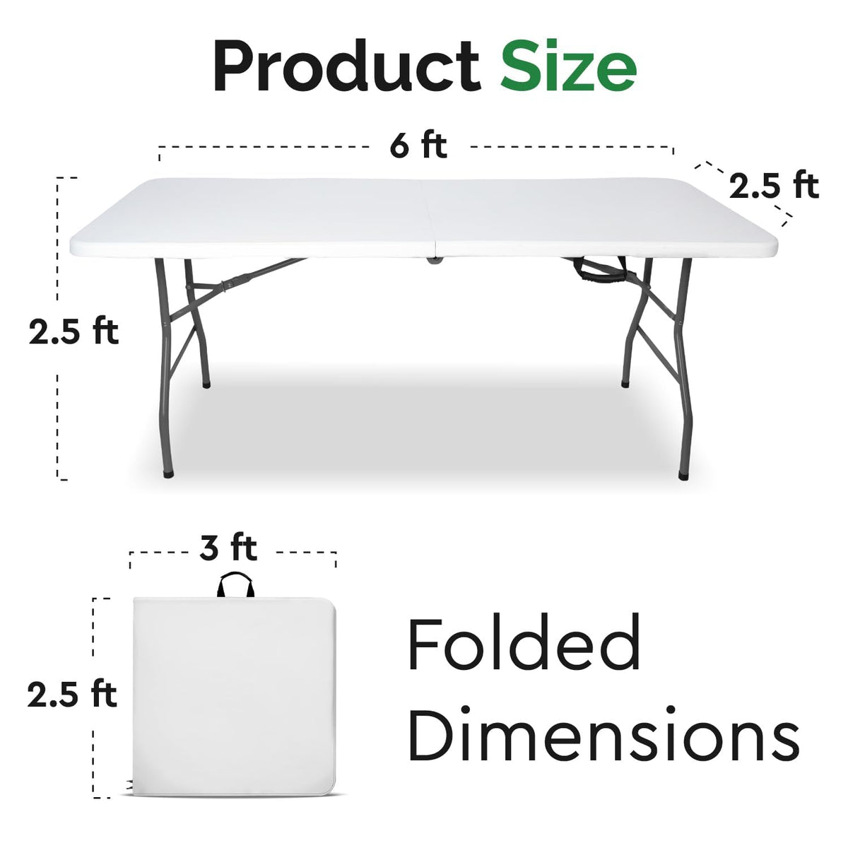6ft Folding Table with Handle L9407