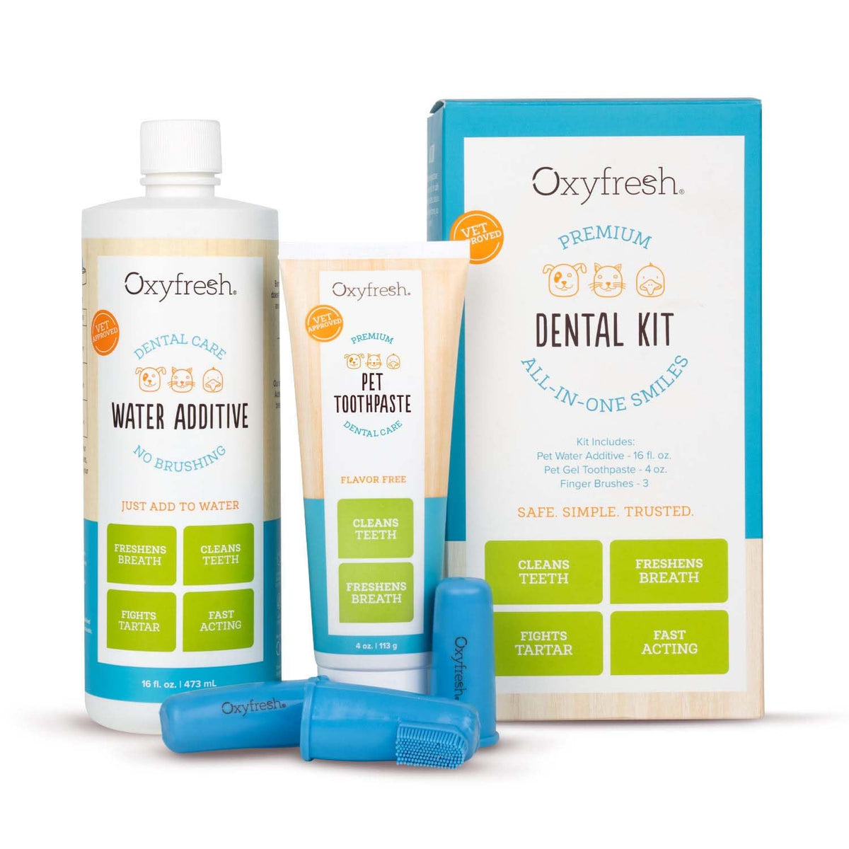 Pet Dental Kit 4oz Toothpaste + 16oz Water Additive L98388