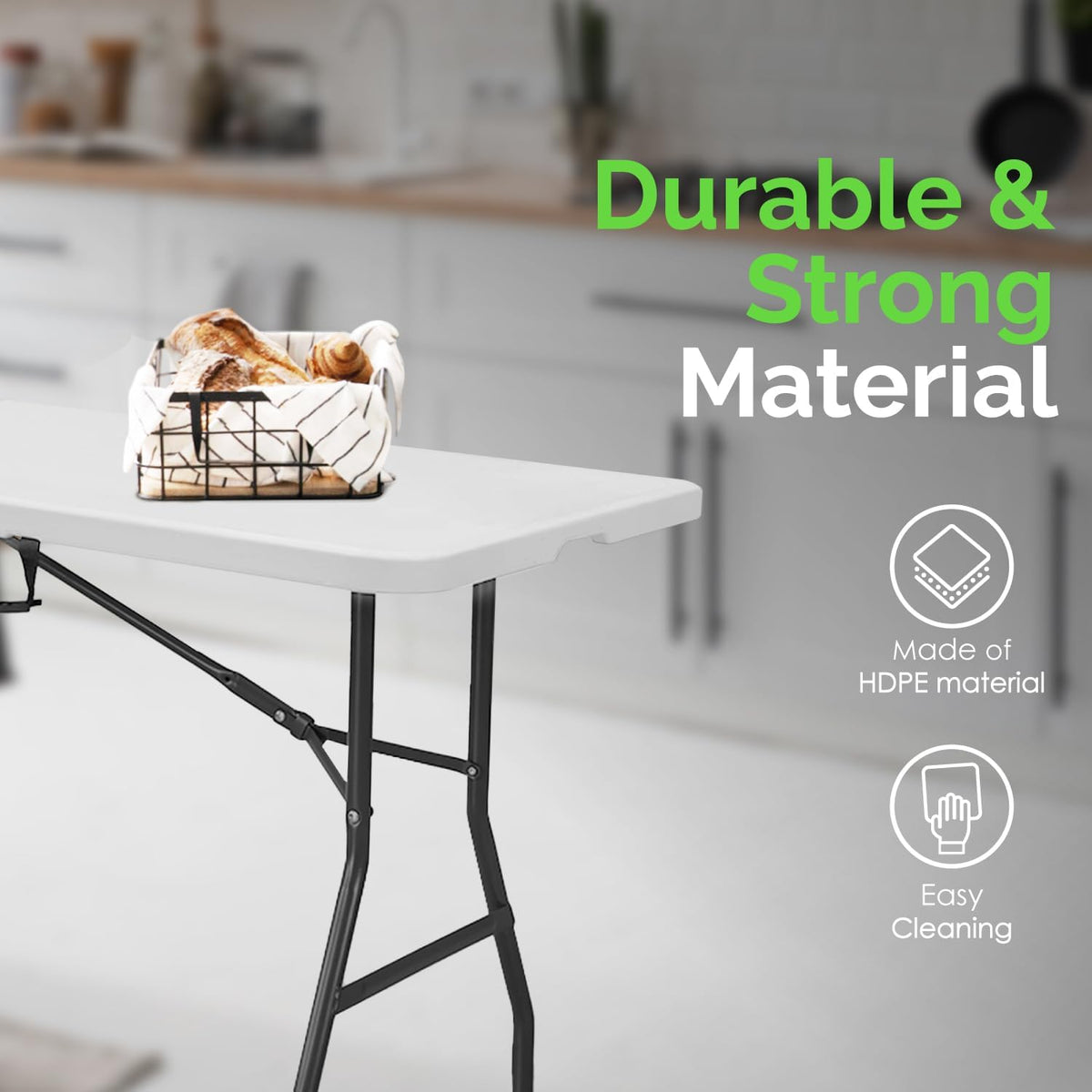 6ft Folding Table with Handle L9407