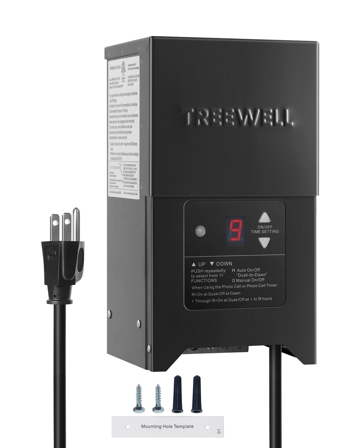 300W Low Voltage Landscape Transformer Stainless Steel Waterproof Y886