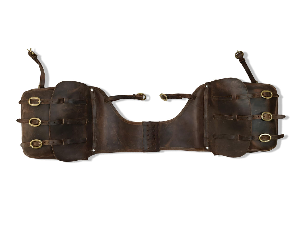 Leather Pommel Saddle Bags with Strap H82877