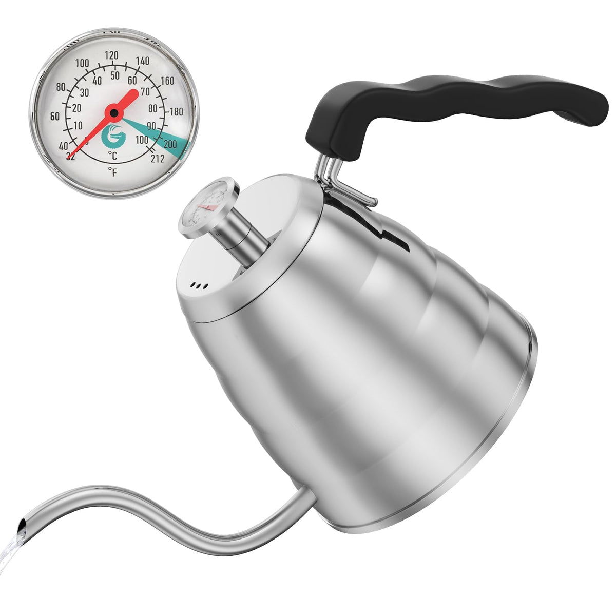 40oz Stainless Steel Gooseneck Kettle and 14oz Pour Over Coffee Maker R2195