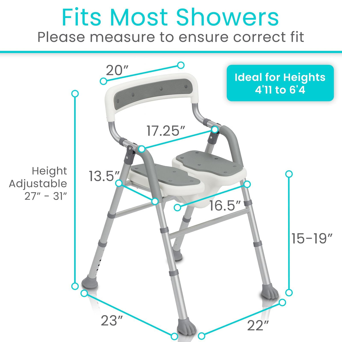 U-Shaped Shower Chair with Arms R76689