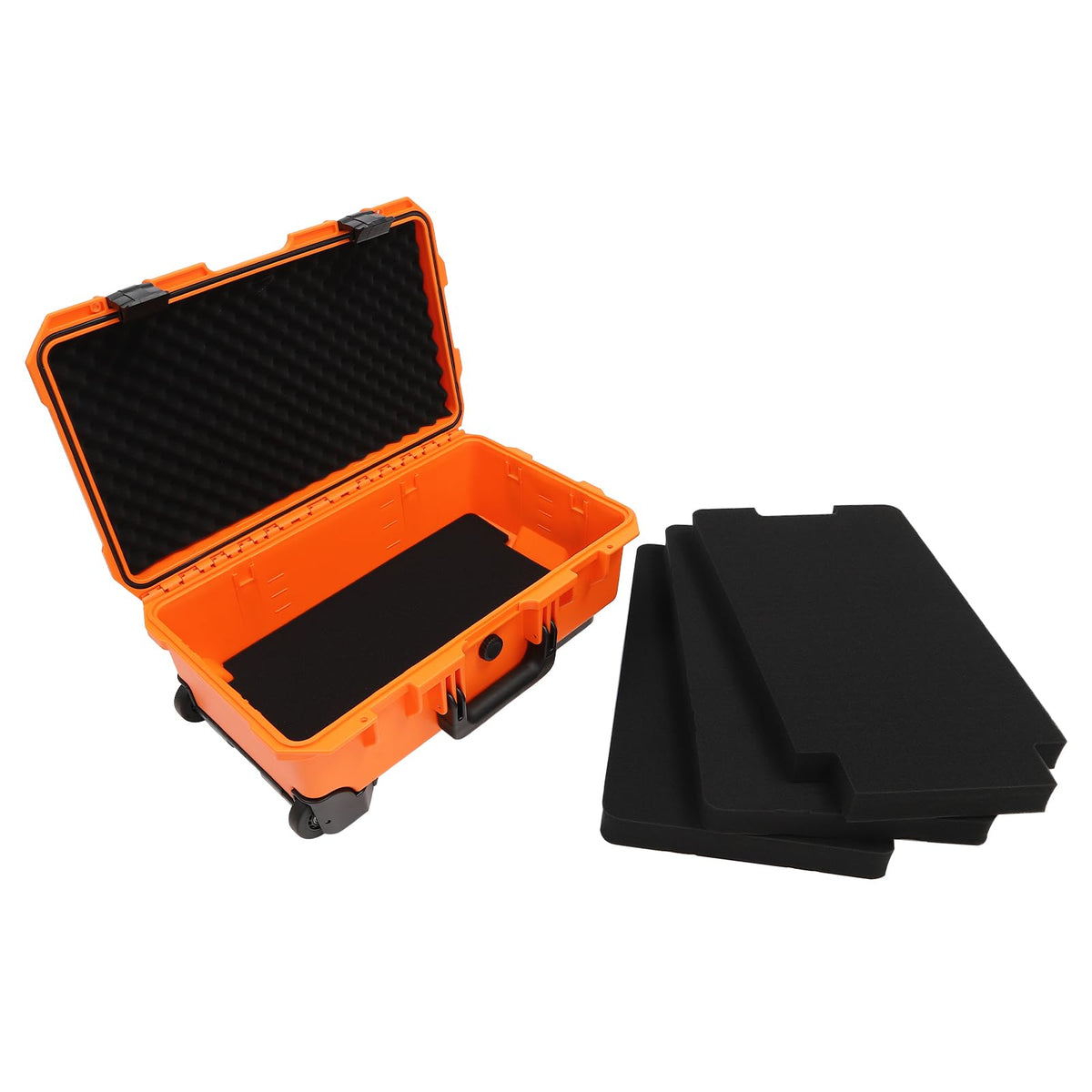 22" Rolling Waterproof Hard Case with Foam (Orange) A687