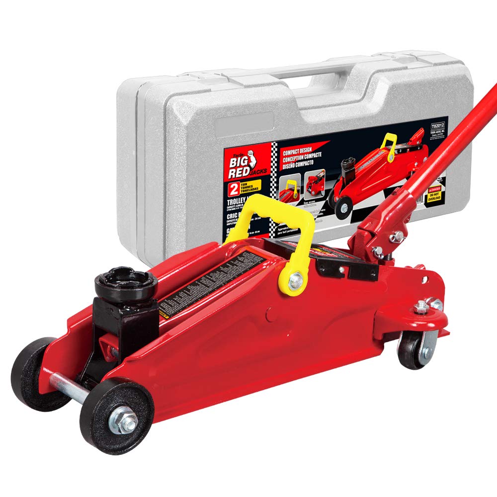 2 Ton Hydraulic Trolley Floor Jack with Carrying Case, Red R69241