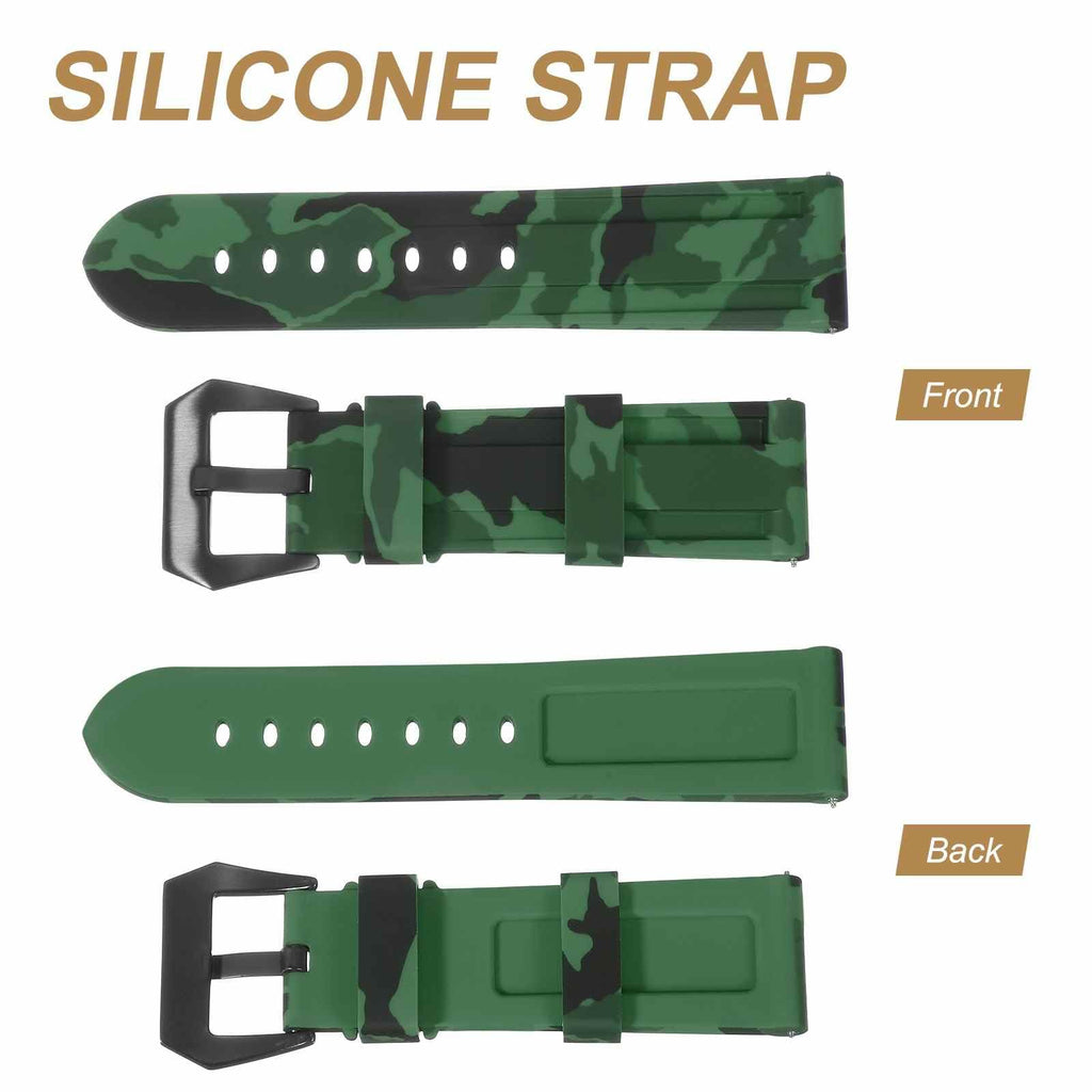 Silicone Quick Release Watch Band with Stainless Steel Clasp T86762