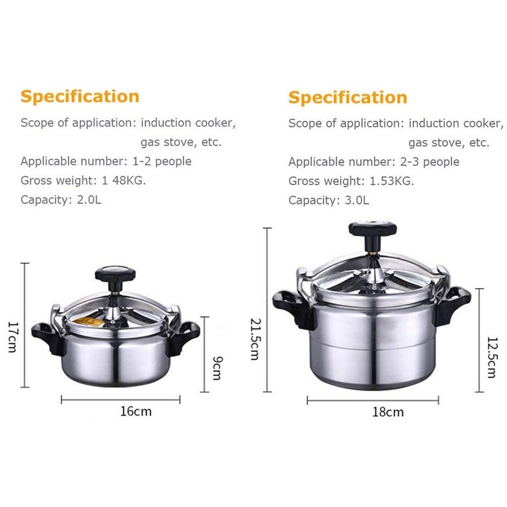 Aluminum Pressure Cooker, Non-Stick Pan, Soup Pot, Skillet, 2L 3L K16040