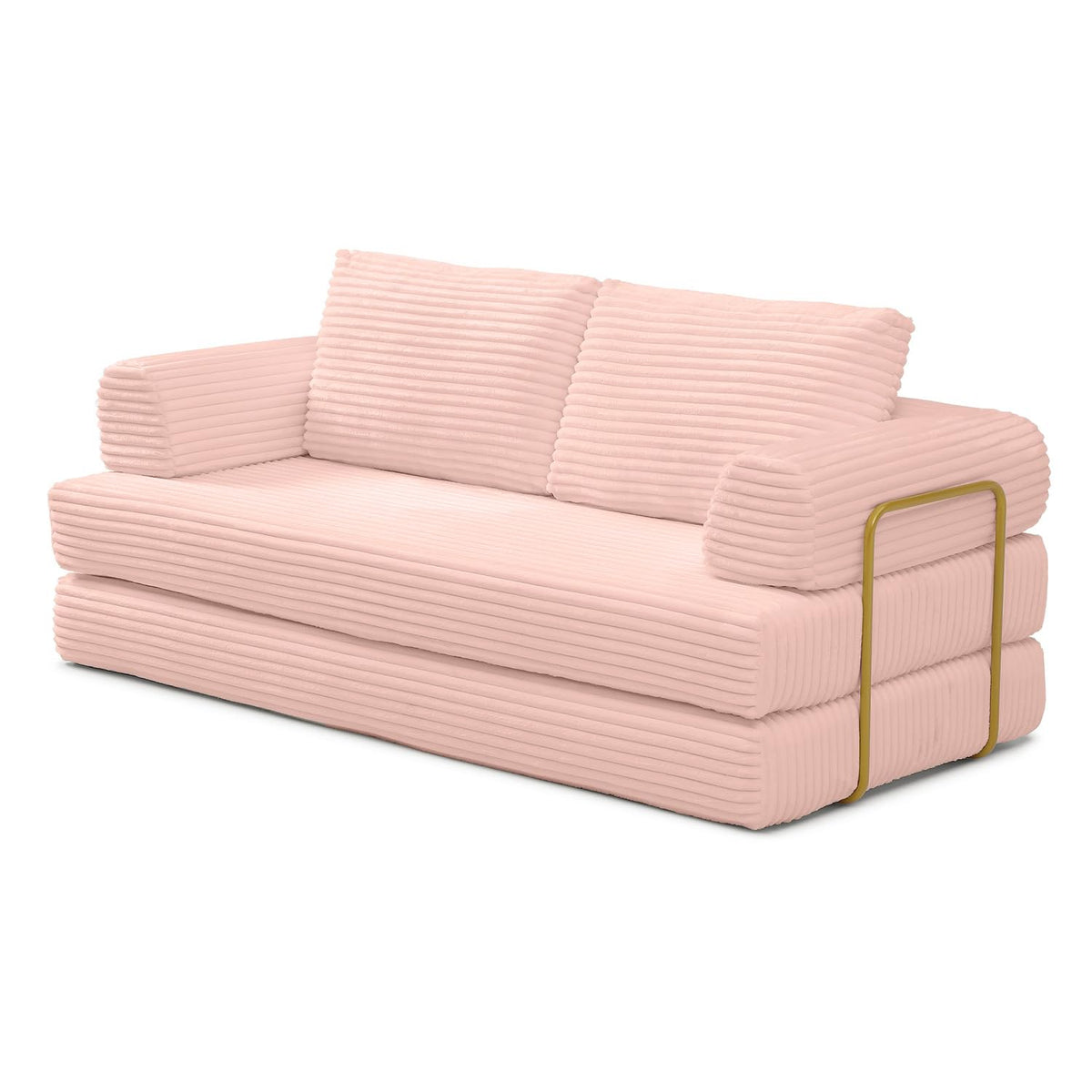 Pink Convertible Sleeper Sofa Bed E134