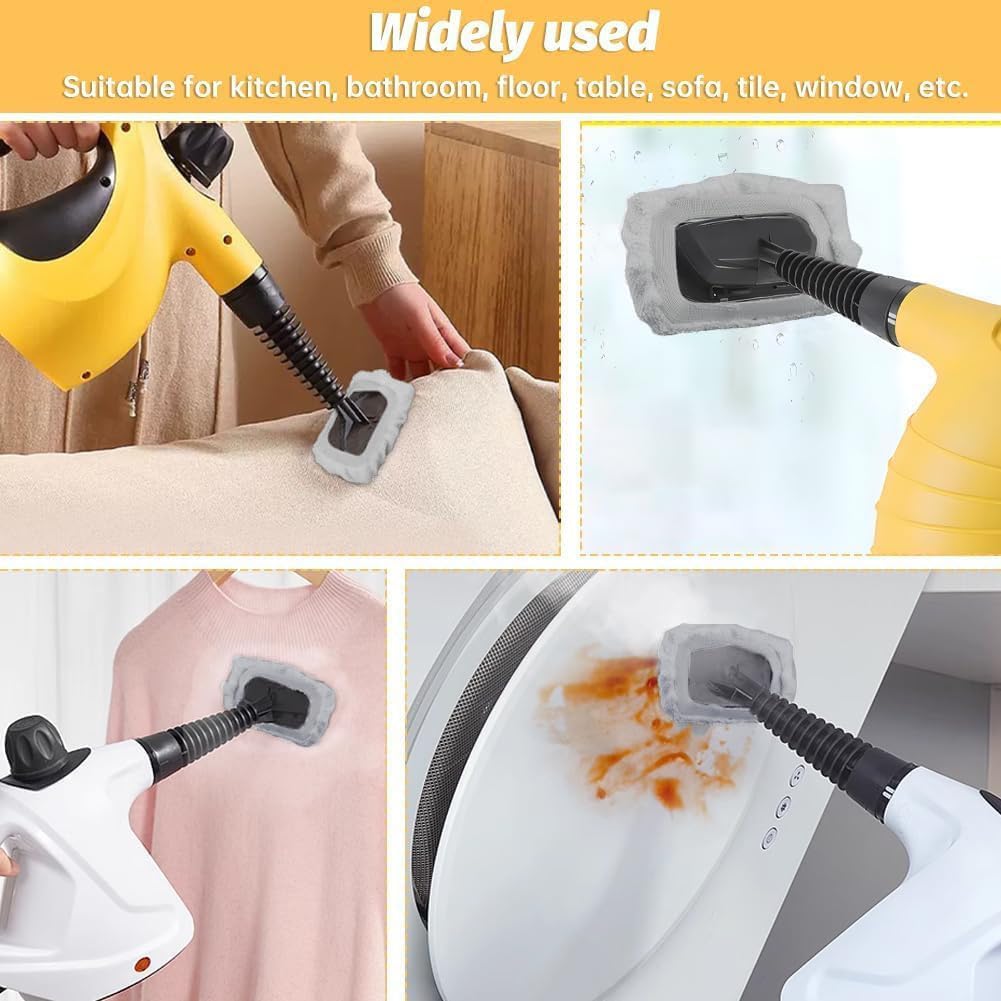 Universal Reusable Steam Cleaner Microfiber Cloth Grey 8 PCS B1660