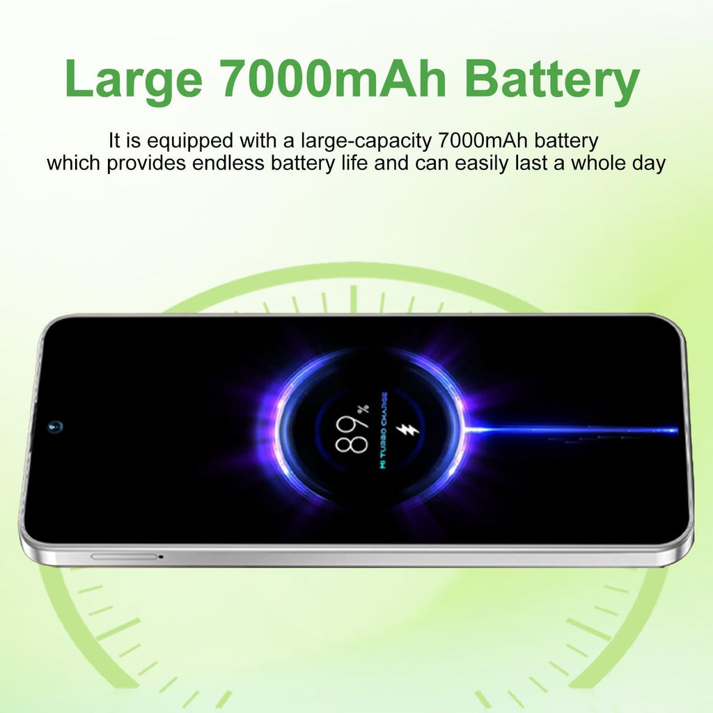 Unlocked Cell Phone 16GB+512GB Smartphone 6.99" HD Screen Android 15 5G 7000mAh (Purple) L274