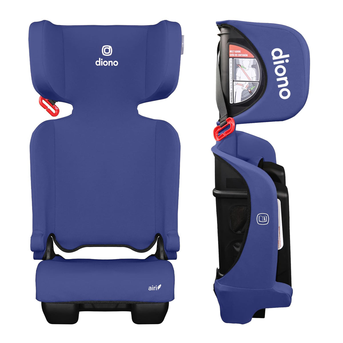 Foldable High Back Booster Seat, 40–100 lbs, Blue W333181