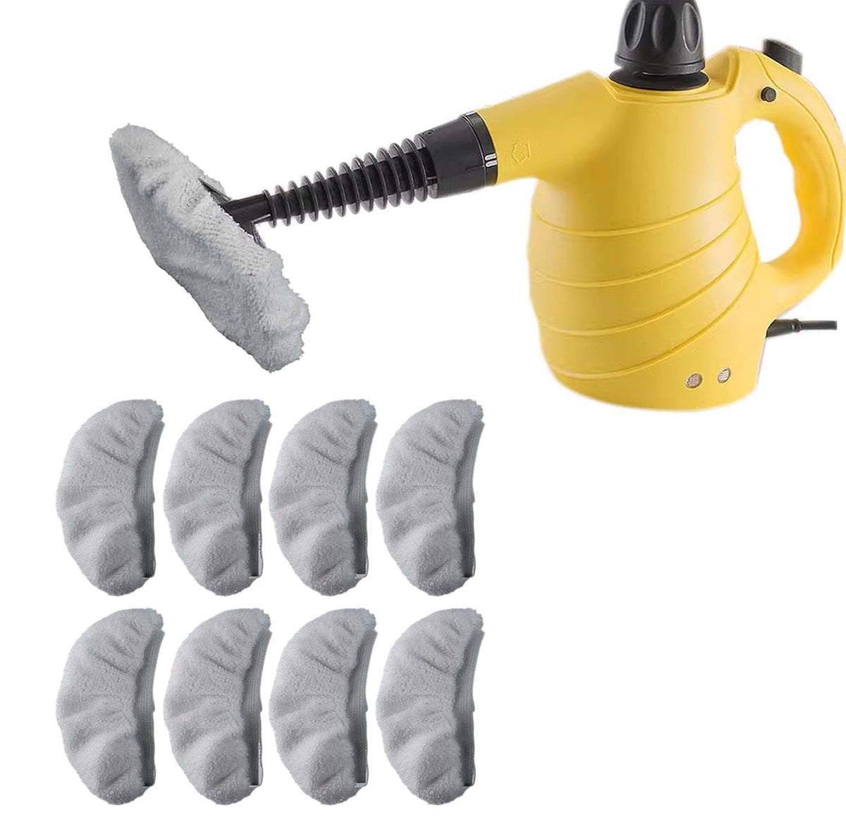 Universal Reusable Steam Cleaner Microfiber Cloth Grey 8 PCS B1660