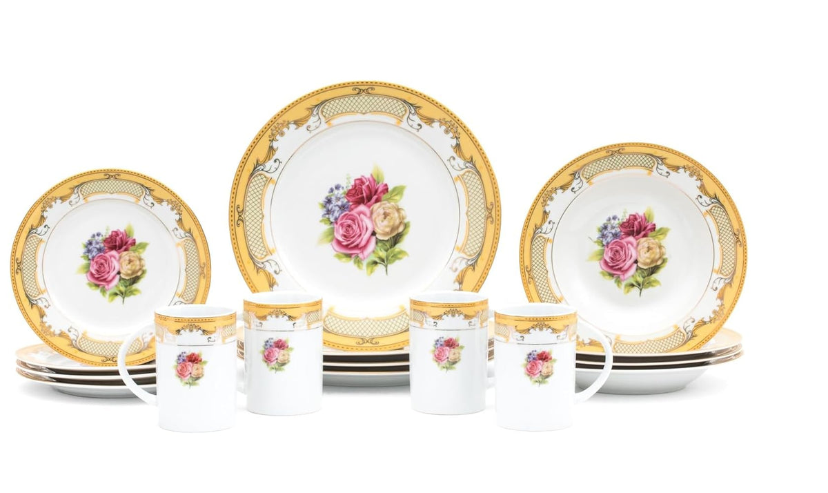16-Piece Porcelain Dinner Set for 4 B3473
