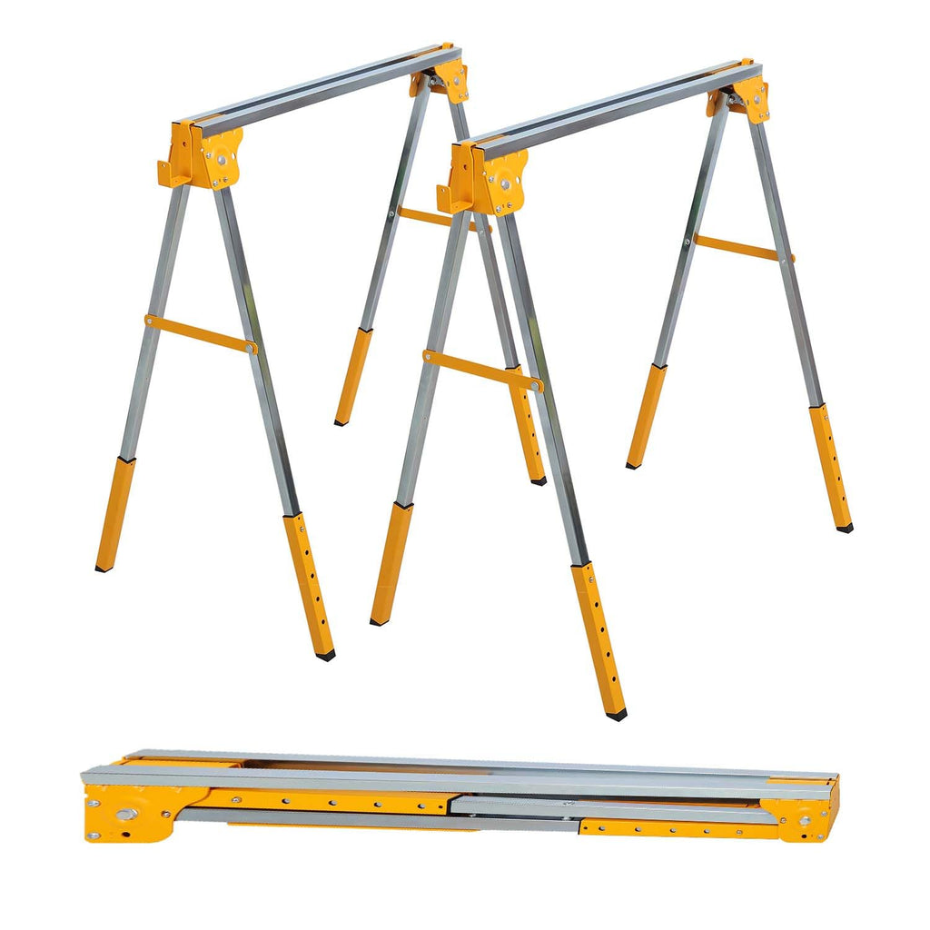 Adjustable Folding Steel Sawhorse 2 Pack R897426