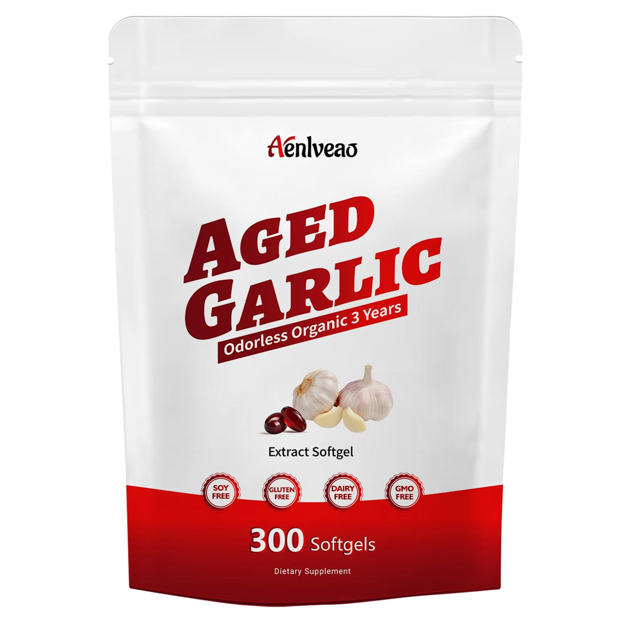 Aged Garlic Extract Supplements 300 Softgels G8209