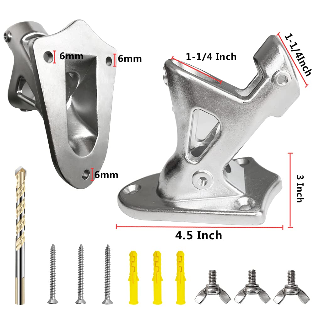 Two Position Stainless Steel Flag Pole Holder 1-1/4 inch M2504