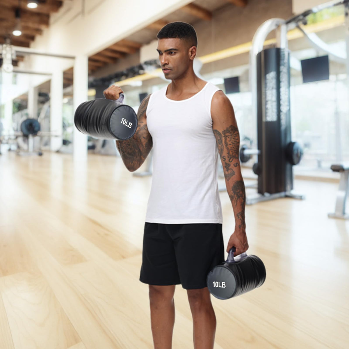 Water Filled Training Dumbbells, Adjustable Weights to 40Lbs Q8573