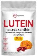 Lutein & Zeaxanthin 20mg Softgels, 400 Count B968