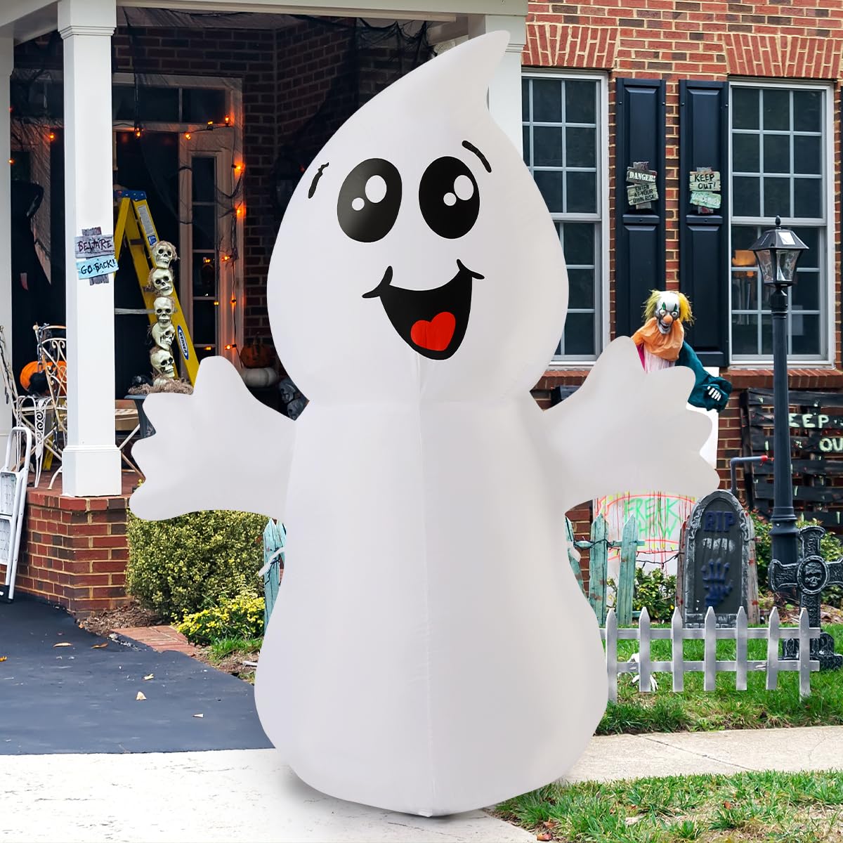 5 FT Inflatable Ghost Outdoor Decoration with Built-in LEDs L495