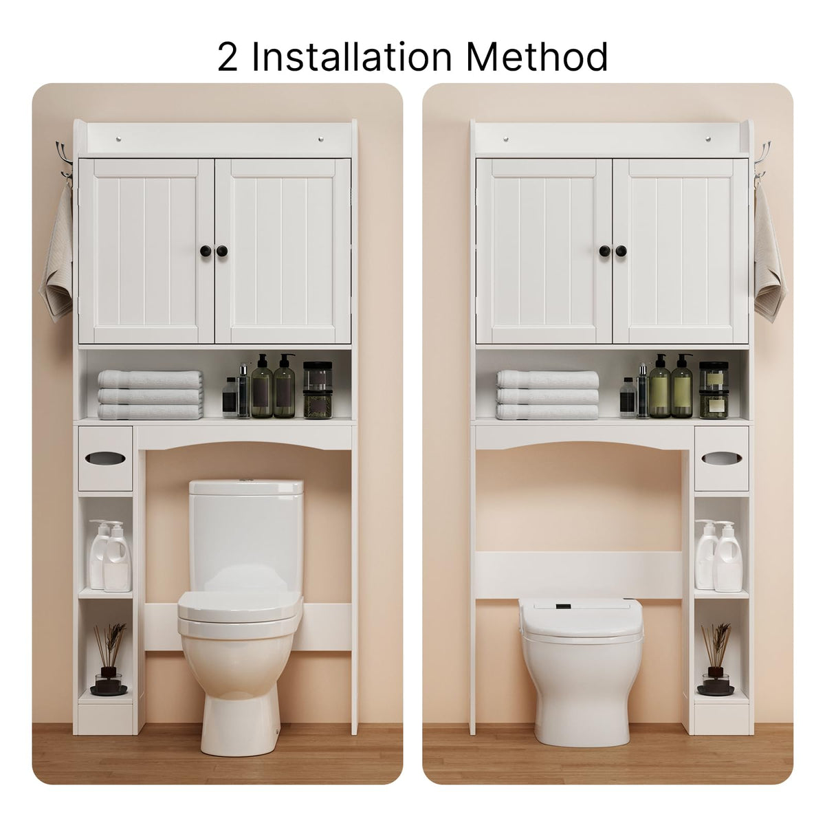 White Over The Toilet Storage Cabinet A614992