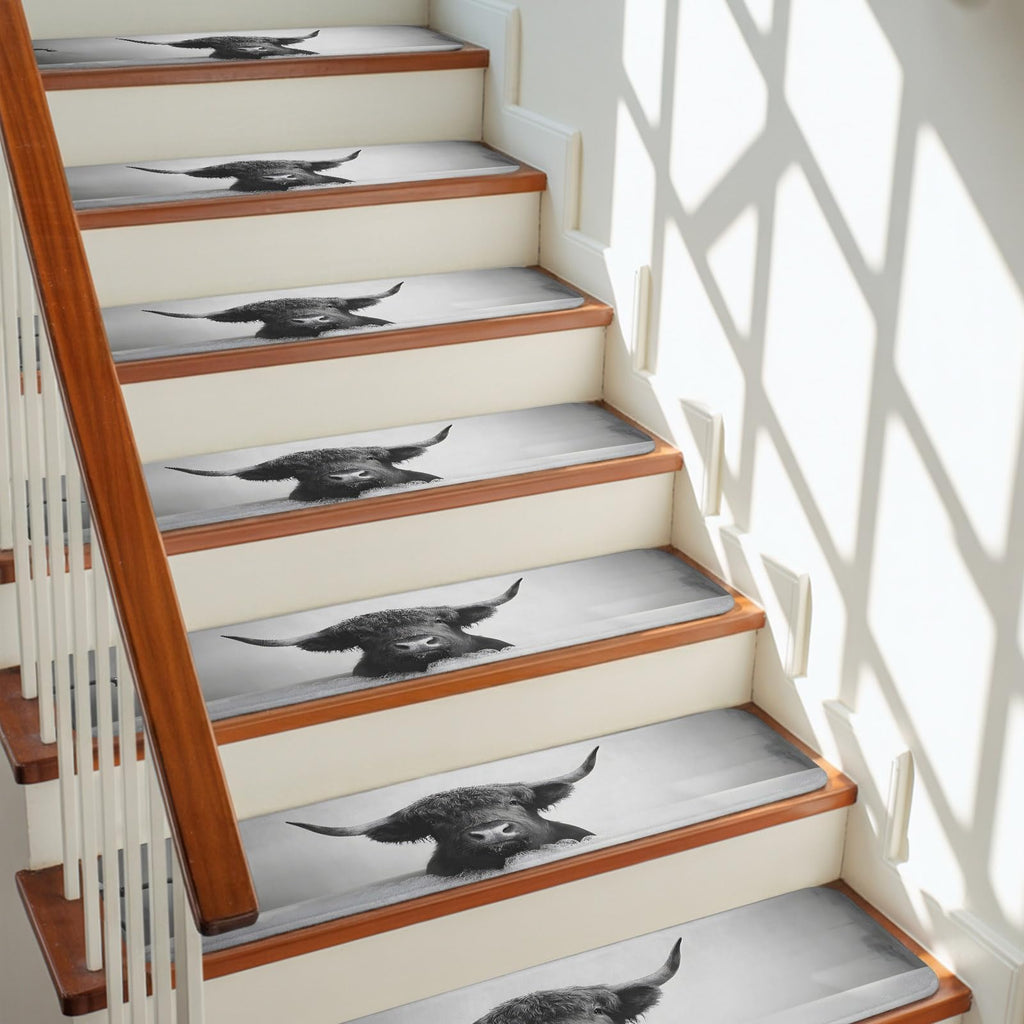 Grey Non Slip Carpet Stair Treads Set of 15 L348