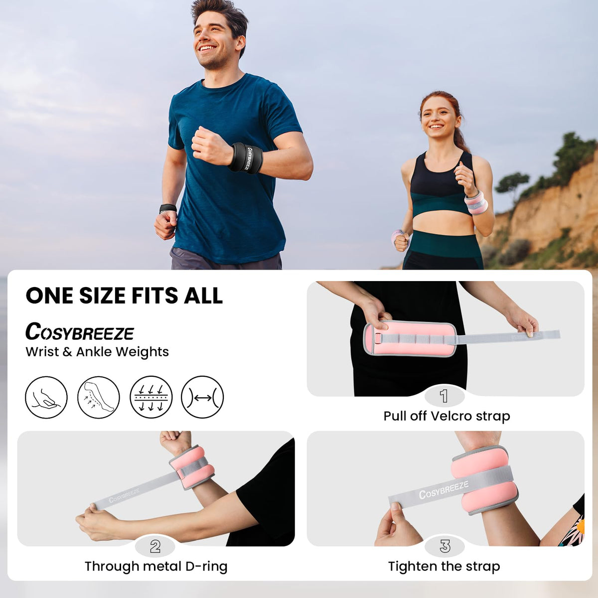 Ankle Weights 1 Pair Wrist Leg Arm Weights G76834