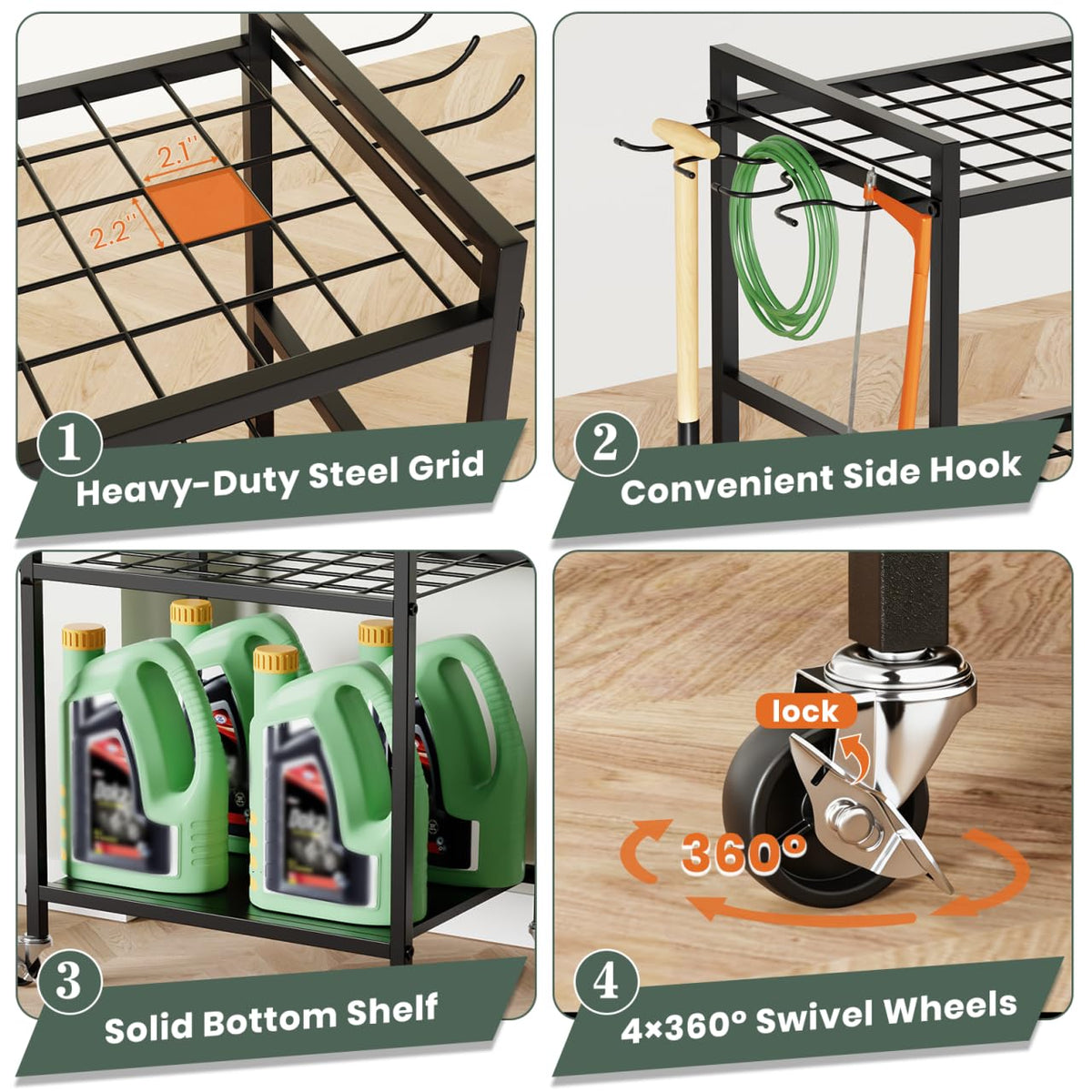 Garden Tool Organizer with Wheels C185667