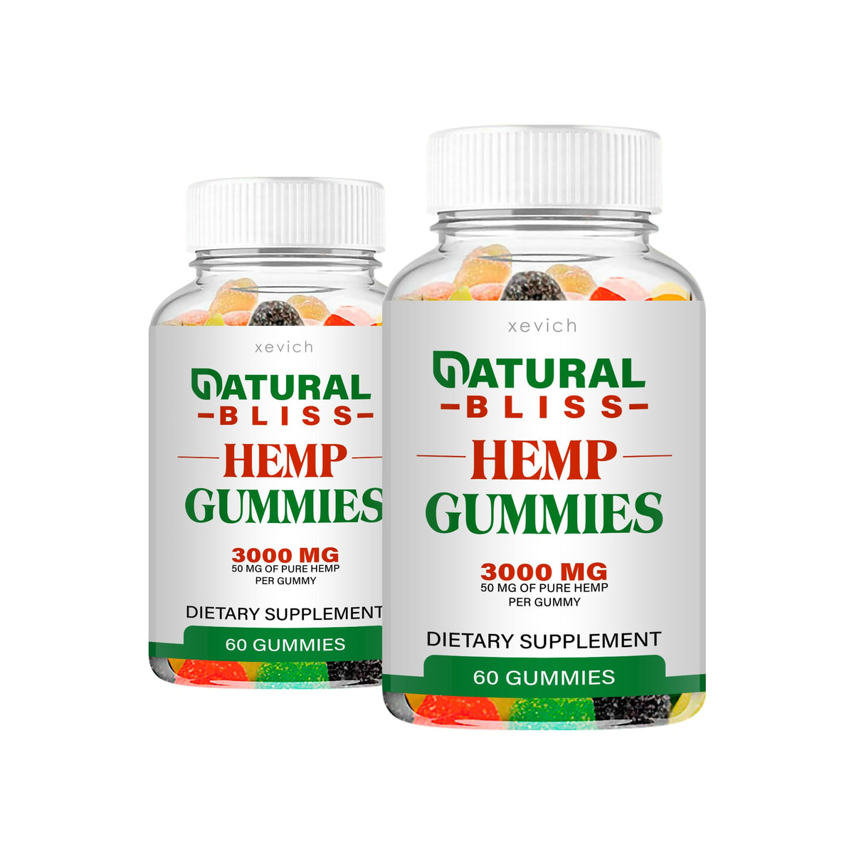 Hemp Gummies 2 Pack 120 Gummies B978