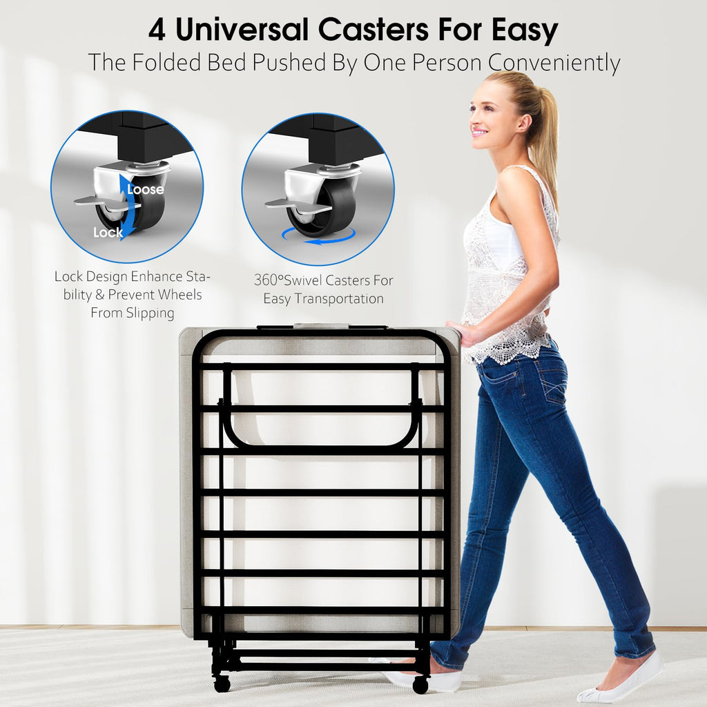 Folding Bed with Mattress P70017
