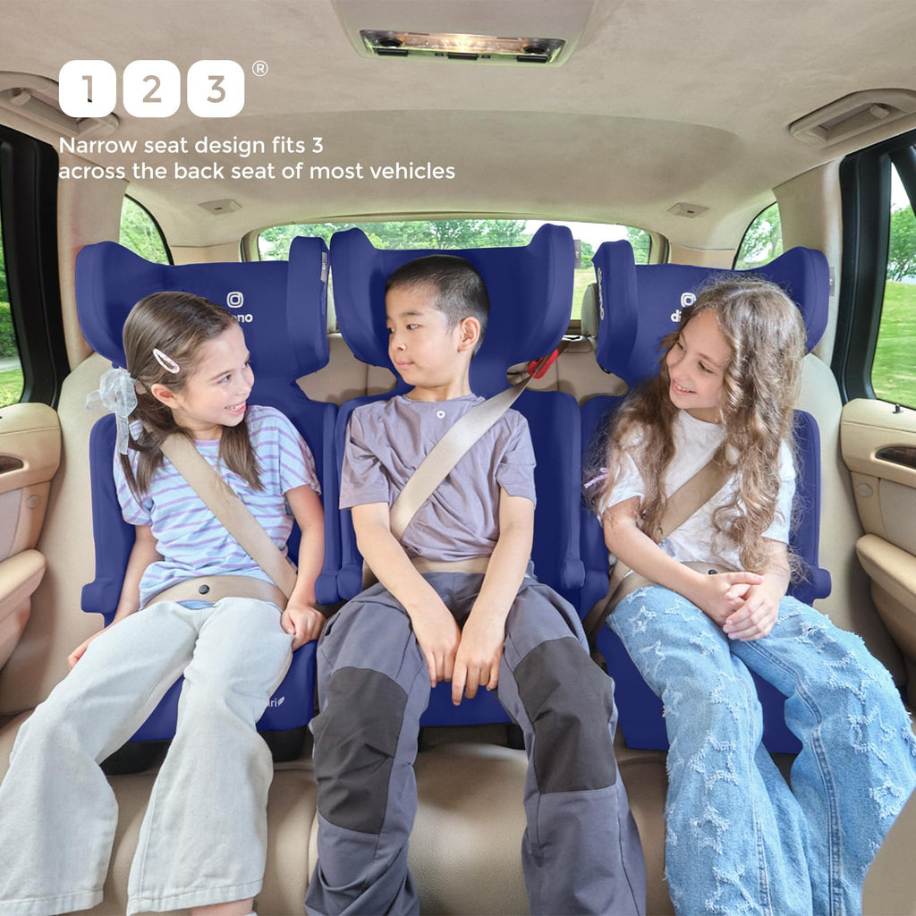 Foldable High Back Booster Seat, 40–100 lbs, Blue W333181