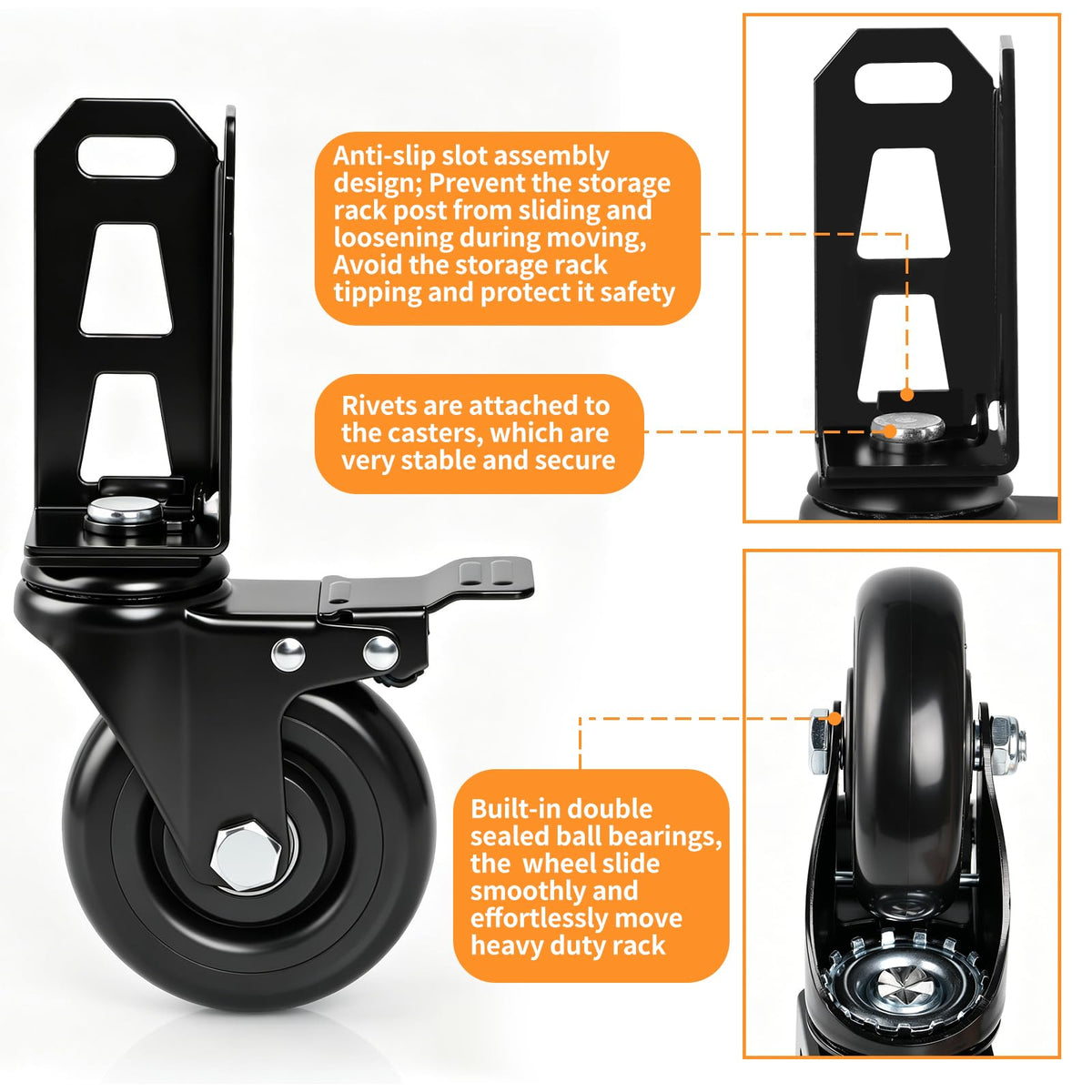 4" Storage Rack Caster Wheels A22395