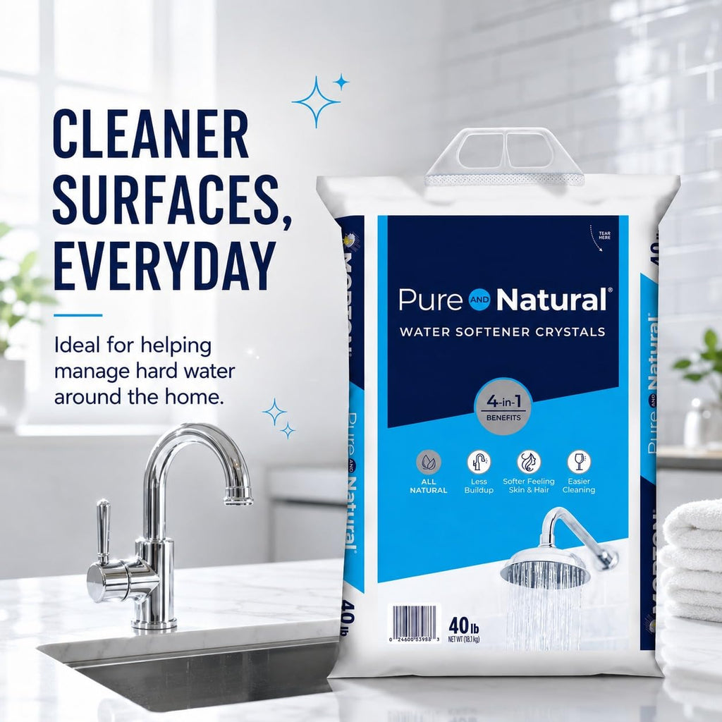 Water Softener Salt Crystals 40 lb 4 Pack K14962