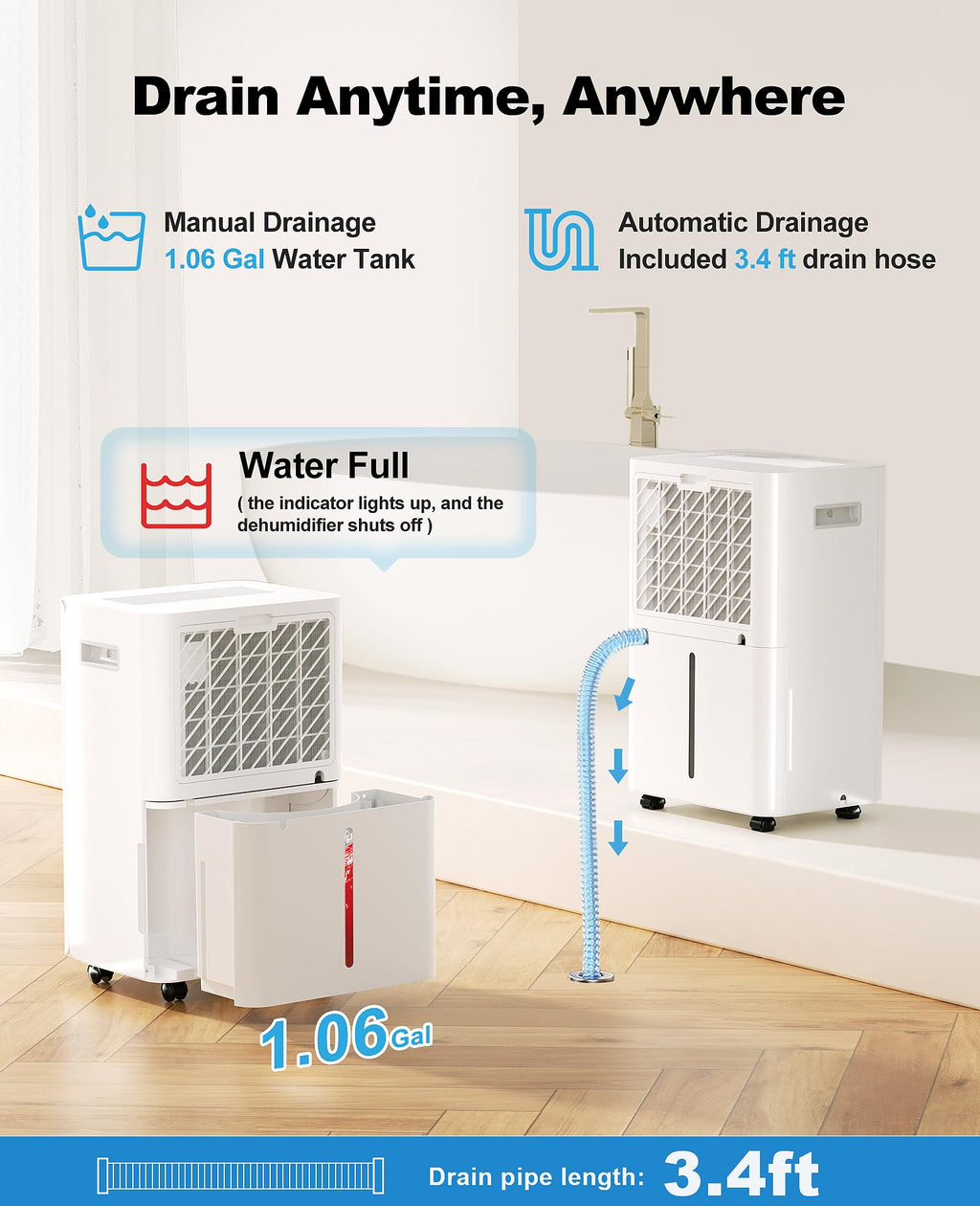 50 Pint Dehumidifier with Continuous Drain R251