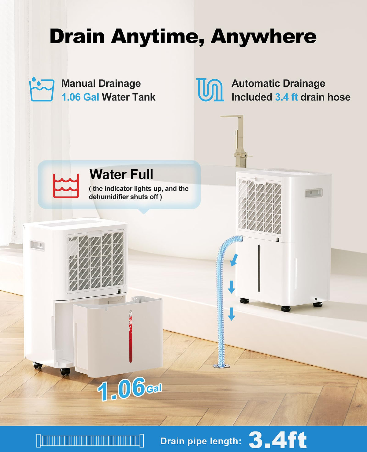 50 Pint Dehumidifier with Continuous Drain R251