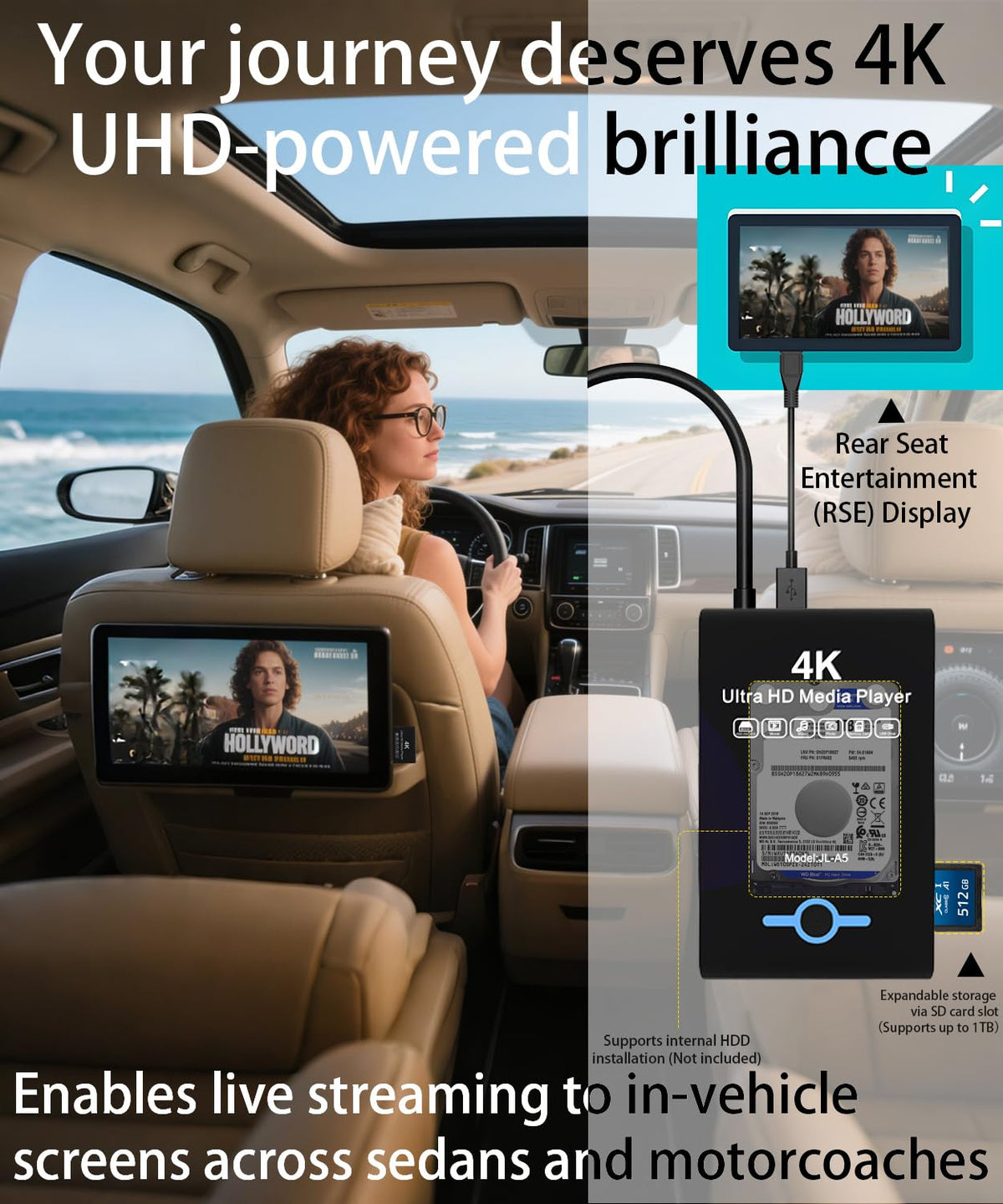 4K Ultra HD Media Player & HDD Enclosure 2-in-1 M533115