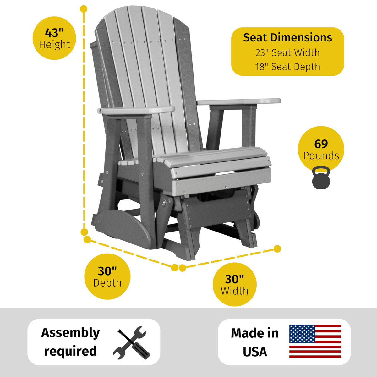 Adirondack Glider Chair B89782