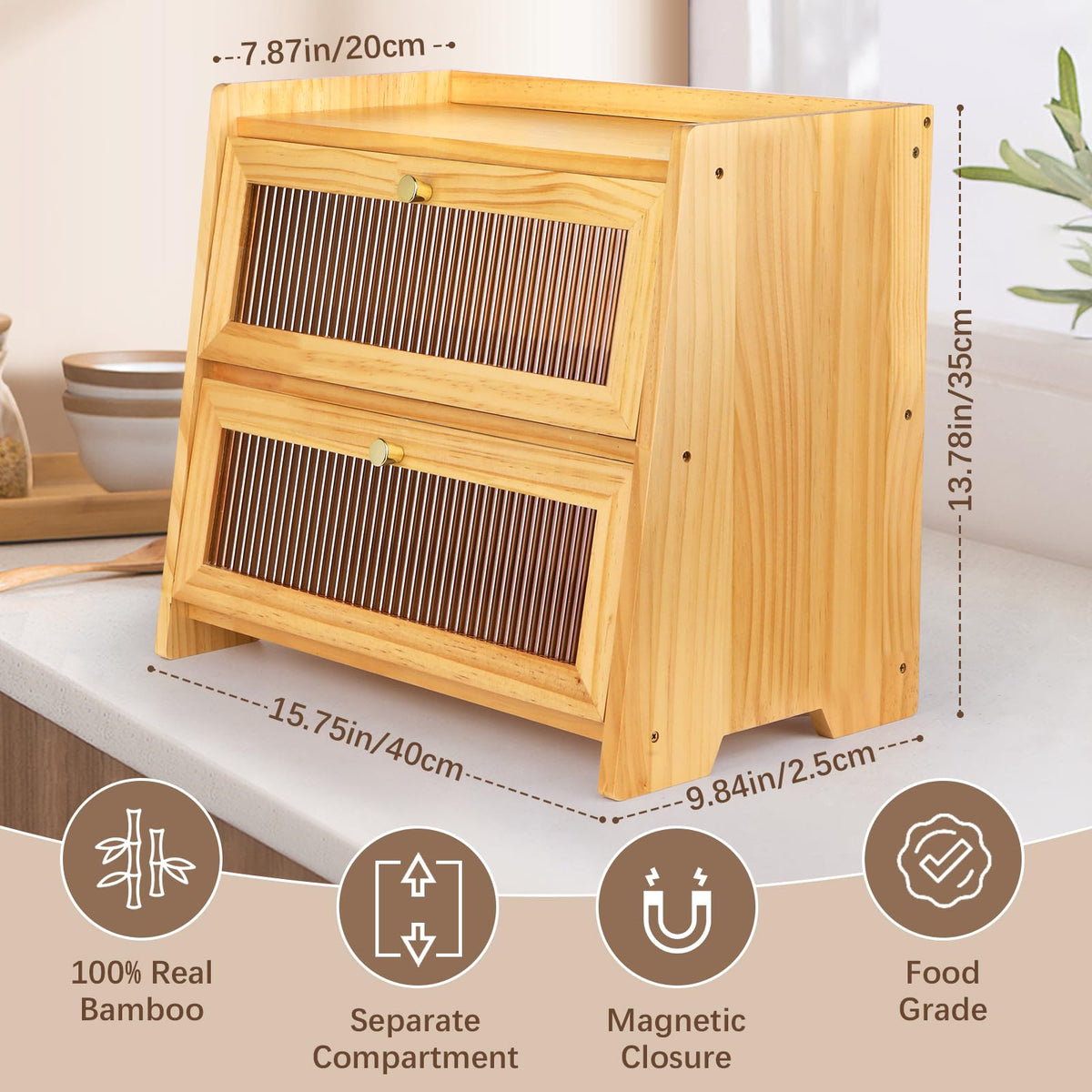 Wooden Bread Box X10114